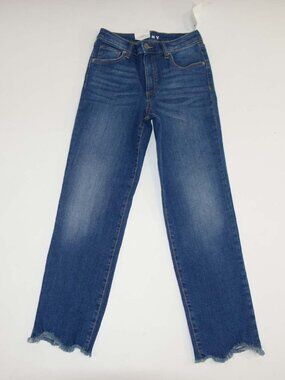 DKNY Women's Madison High Rise Crop Jeans Size 0 / 25 NWT Blue Stretch Denim